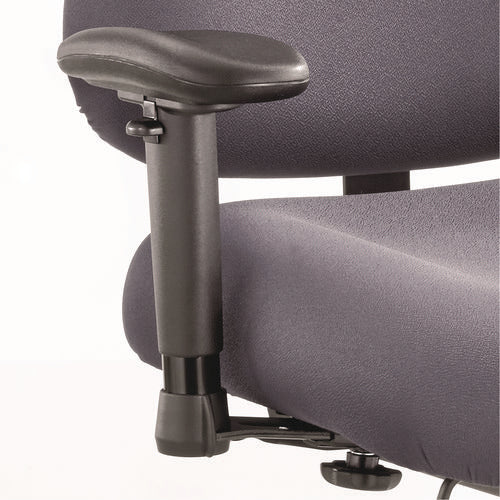 Image of Safco® Height/Width-Adjustable T-Pad Arms for Safco Optimus Big/Tall High-Back Chairs, 4 x 10.25 x 11.5 to 14.5, Black, 2/Set