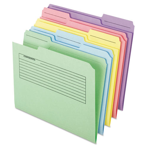 Image of Pendaflex® Printed Notes Folder, 1/3-Cut Tabs: Assorted, Letter Size, Assorted Colors, 30/Pack