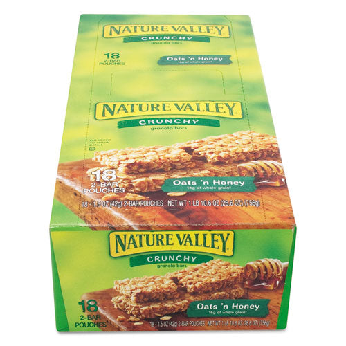 Image of Nature Valley® Granola Bars, Oats'n Honey Cereal, 1.5 Oz Bar, 18/box
