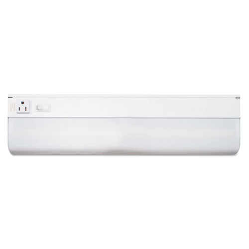 Image of Ledu® Low-Profile Under-Cabinet LED-Tube Light Fixture with (1) 9 W LED Tube, Steel Housing, 18.25" x 4" x 1.75", White