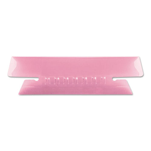 Image of Pendaflex® Transparent Colored Tabs For Hanging File Folders, 1/3-Cut, Pink, 3.5" Wide, 25/Pack