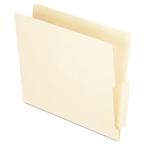 Image of Pendaflex® Manila End Tab Folders, 9.5" High Front, Straight 2-Ply Tabs, Letter Size, Manila, 100/Box