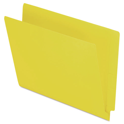 Image of Pendaflex® Colored End Tab Folders with Reinforced Double-Ply Straight Cut Tabs, Letter Size, 0.75" Expansion, Yellow, 100/Box