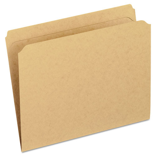 Image of Pendaflex® Dark Kraft File Folders with Double-Ply Top, Straight Tabs, Letter Size, 0.75" Expansion, Brown, 100/Box