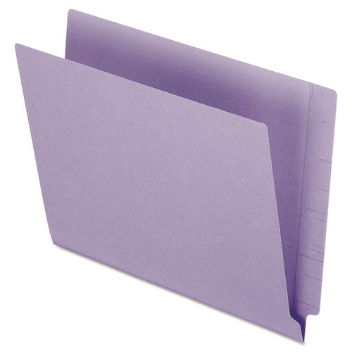 Image of Pendaflex® Colored End Tab Folders with Reinforced Double-Ply Straight Cut Tabs, Letter Size, 0.75" Expansion, Purple, 100/Box