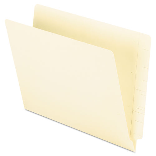 Image of Pendaflex® Manila End Tab Folders, 9.5" High Front, Straight 2-Ply Tabs, Letter Size, Manila, 100/Box