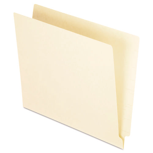 Image of Pendaflex® Manila End Tab Folders, 9.5" High Front, Straight 1-Ply Tabs, Letter Size, Manila, 100/Box