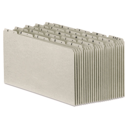 Image of Pendaflex® Top Tab A-Z File Guides, 1/5-Cut Top Tab, A To Z, 8.5 X 14, Gray, 25/set