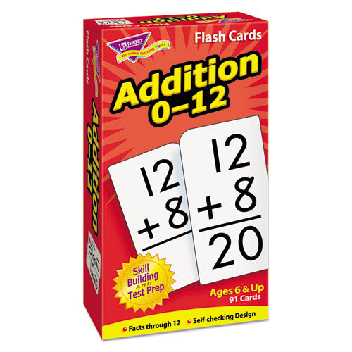 Image of TREND® Skill Drill Flash Cards, Addition, 3 X 6, Black And White, 91/pack