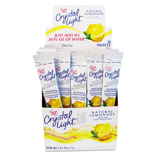 Image of Crystal Light® Flavored Drink Mix, Lemonade, 30 .17oz Packets/box