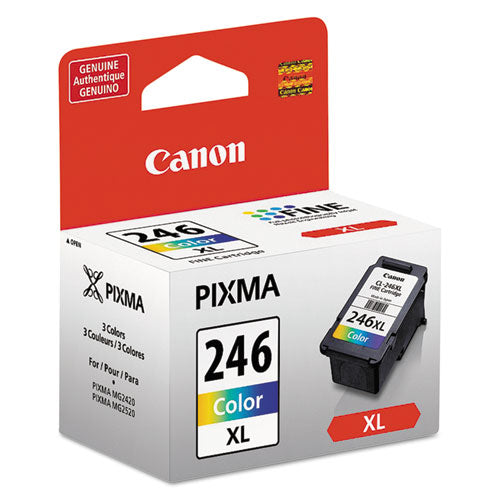 Image of Canon® 8280b001 (cl-246xl) Chromalife100+ High-Yield Ink, 300 Page-Yield, Tri-Color