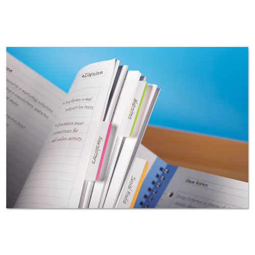Image of Post-it® Tabs Lined Tabs, 1/5-Cut, Assorted Bright Colors, 2" Wide, 24/Pack