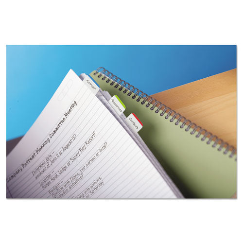 Image of Post-it® Tabs 1" Lined Tabs, 1/5-Cut, Lined, Assorted Colors, 1" Wide, 66/Pack