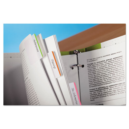 Image of Post-it® Tabs Lined Tabs, 1/5-Cut, Assorted Bright Colors, 2" Wide, 24/Pack