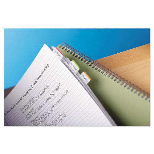 Image of Post-it® Tabs 1" Lined Tabs, 1/5-Cut, Assorted Bright Colors, 1" Wide, 66/Pack
