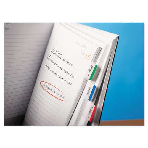 Image of Post-it® Tabs 1" Lined Tabs, 1/5-Cut, Lined, Assorted Colors, 1" Wide, 66/Pack