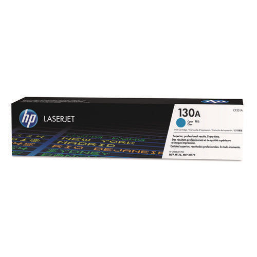 Image of HP HP 130a, (cf351a) Cyan Original Laserjet Toner Cartridge