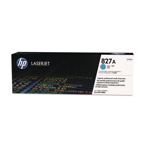 Image of HP HP 827a, (cf301a) Cyan Original Laserjet Toner Cartridge