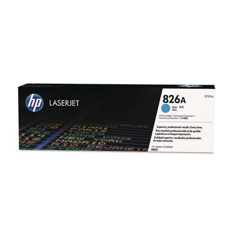 Image of HP HP 826a, (cf311a) Cyan Original Laserjet Toner Cartridge
