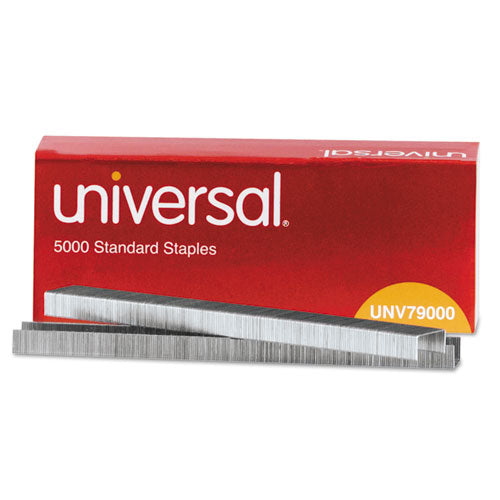 Image of Universal® Standard Chisel Point Staples, 0.25" Leg, 0.5" Crown, Steel, 5,000/box