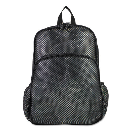Image of Eastsport® Mesh Backpack, Fits Devices Up to 17", Polyester, 12 x 17.5 x 5.5, Black