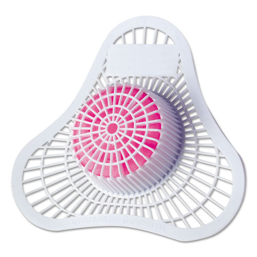 Image of HOSPECO® Health Gards Urinal Screen With Non-Para Block, Cherry Scent, White/pink, Cherry, Dozen