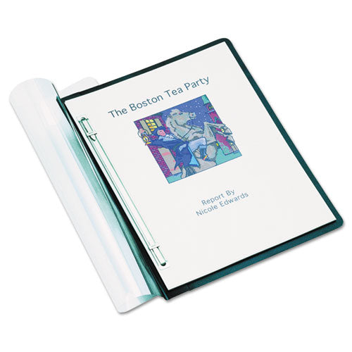 Image of ACCO Accohide Frosted Front Report Cover, Prong Fastener, 3" Capacity, 500 Sheets, 8.5 X 11, Frosted/black
