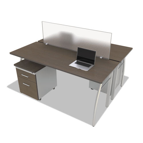 Image of Linea Italia® Trento Line Dividing Panel, Polycarbonate, 47.13w X 1.75d X 15.5h, Translucent