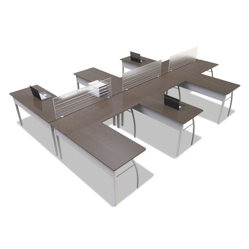 Image of Linea Italia® Trento Line Dividing Panel, Polycarbonate, 47.13w X 1.75d X 15.5h, Translucent