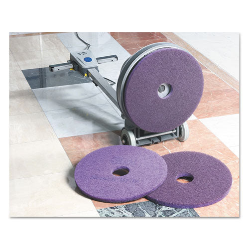 Image of Scotch-Brite Diamond Floor Pads, 20" Diameter, Purple, 5/carton
