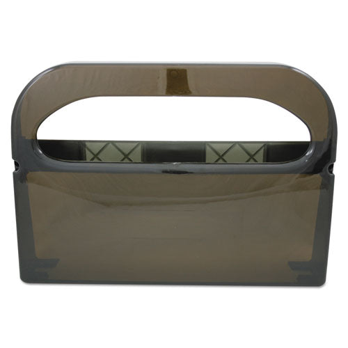 Image of HOSPECO® Health Gards Toilet Seat Cover Dispenser, Half-Fold, 16 X 3.25 X 11.5, Smoke