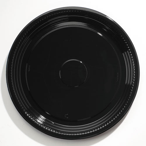 Image of WNA Caterline Casuals Thermoformed Platters, 18" Diameter, Black, Plastic, 25/Carton