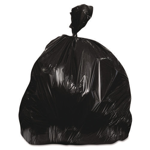 Image of Heritage Reprocessed Resin Can Liners, 55 gal, 1.5 mil, 36" x 58", Black, 100/Carton