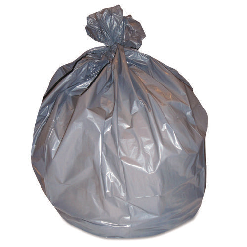 Image of RePrime Right Sack Can Liners, 56 gal, 40.64 mic, 44" x 55", Gray, 100/Carton