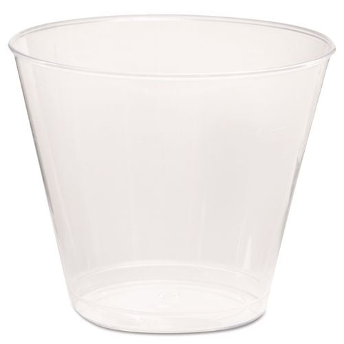 Image of WNA Comet Plastic Tumbler, Squat, 5 oz, Clear, 50/Pack, 20 Packs/Carton