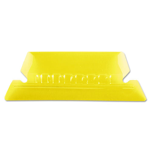 Image of Pendaflex® Transparent Colored Tabs For Hanging File Folders, 1/5-Cut, Yellow, 2" Wide, 25/Pack