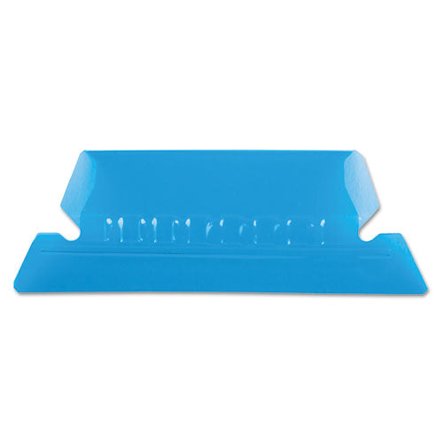 Image of Pendaflex® Transparent Colored Tabs For Hanging File Folders, 1/5-Cut, Blue, 2" Wide, 25/Pack