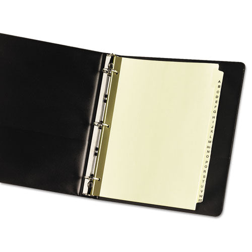 Image of Avery® Preprinted Laminated Tab Dividers with Gold Reinforced Binding Edge, 25-Tab, A to Z, 11 x 8.5, Buff, 1 Set