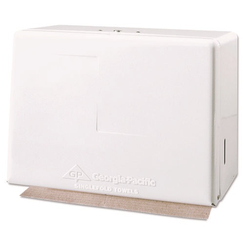 Image of Georgia Pacific® Professional Space Saver Singlefold Towel Dispenser, Steel, 11.63 X 6.63 X 8.13, White