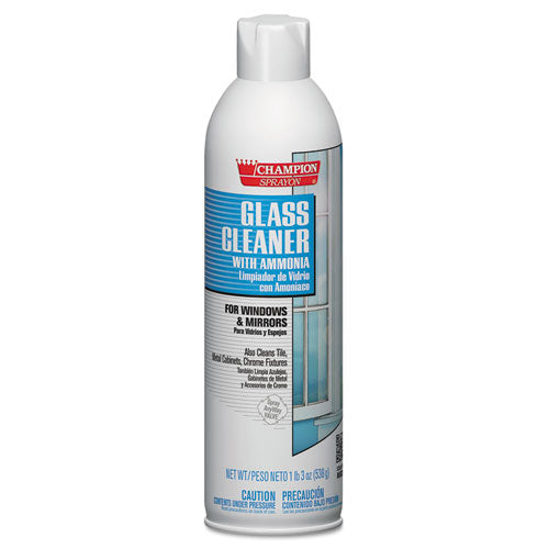 Image of Chase Products Champion Sprayon Glass Cleaner With Ammonia, 19 Oz Aerosol Spray, 12/carton