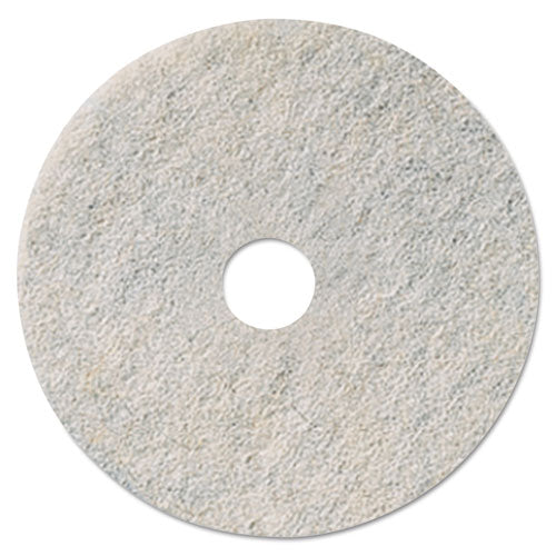 Image of 3M Niagara Natural Burnishing Pad, 27" Diameter, White, 5/carton