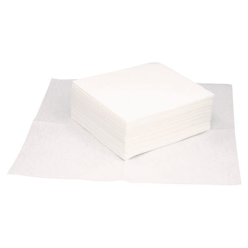 Image of HOSPECO® TASKBrand Grease and Oil Wipers, Quarterfold, 12 x 13.25, White, 50/Pack, 16 Packs/Carton