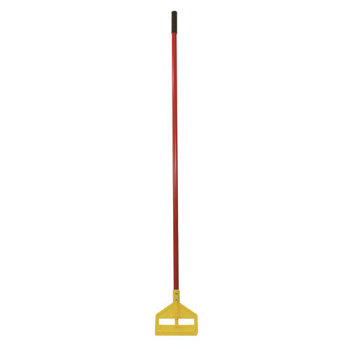 Image of Rubbermaid® Commercial Invader Fiberglass Side-Gate Wet-Mop Handle, 60", Red/yellow