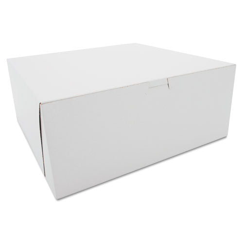 Image of SCT® White One-Piece Non-Window Bakery Boxes, 12 x 12 x 5, White, Paper, 100/Carton