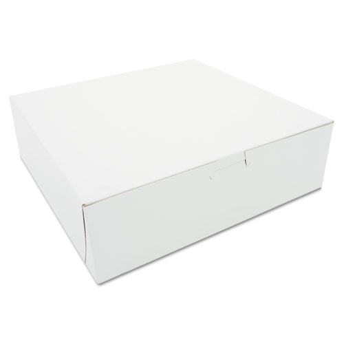 Image of SCT® White One-Piece Non-Window Bakery Boxes, 10 x 10 x 3, White, Paper, 200/Carton