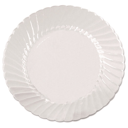 Image of WNA Classicware Plates, Plastic, 6" Dia, Clear, 18/bag, 10 Bags/carton