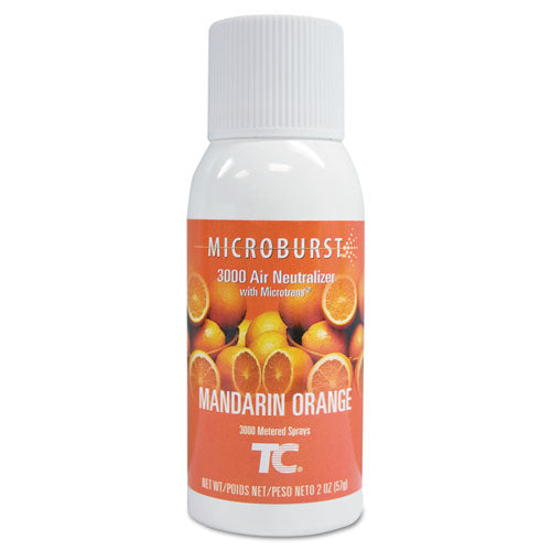 Image of Rubbermaid® Commercial Microburst 3000 Refill, Mandarin Orange, 2 Oz Aerosol Spray, 12/carton