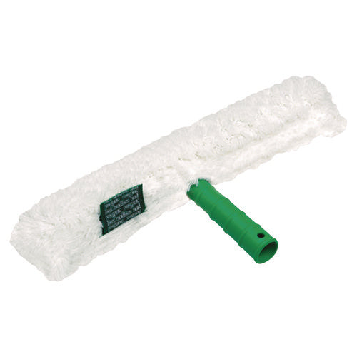 Image of Unger® Original Strip Washer With Green Nylon Handle, White Cloth Sleeve, 18" Wide Blade
