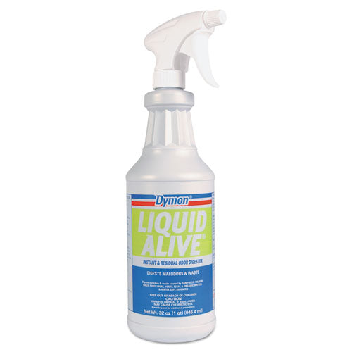 Image of Dymon® Liquid Alive Odor Digester, 32 Oz Bottle, 12/carton