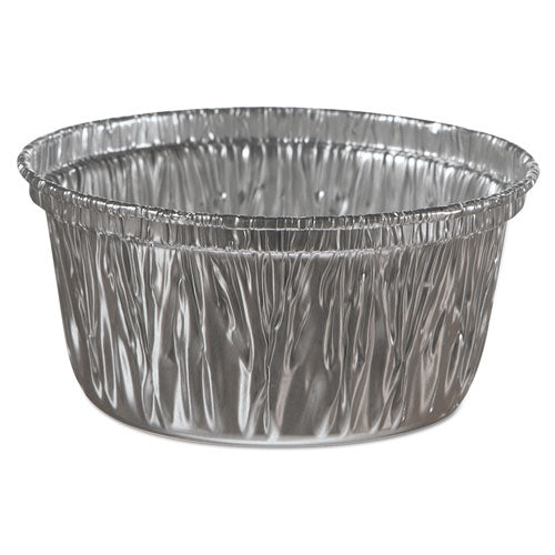 Image of HFA® Aluminum Baking Cups, 4 oz, 3.38" Diameter x 1.56" h, 1,000/Carton